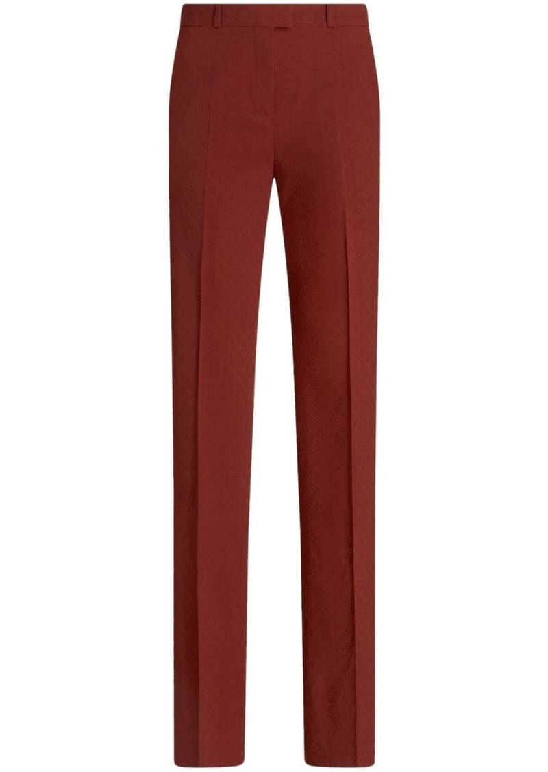 Etro jacquard straight-leg tailored trousers