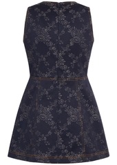 Etro Jacquard V-neck Sleeveless Mini Dress