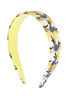 Etro Large Floral Printed Silk Headband