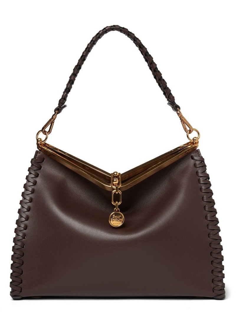 Etro Large Vela Braided Leather Bag