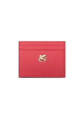 Etro leather logo plaque card holder