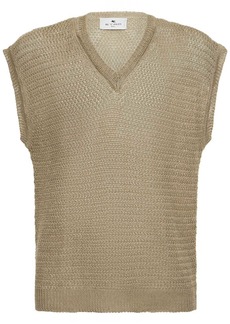 Etro Linen Knit Vest