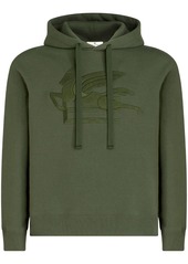 Etro logo-embroidered cotton hoodie