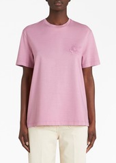 Etro logo-embroidered cotton T-shirt