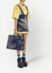 Etro logo-embroidered jacquard tote bag