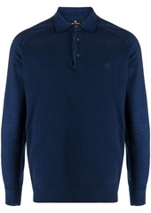 Etro logo-embroidered long-sleeve polo shirt