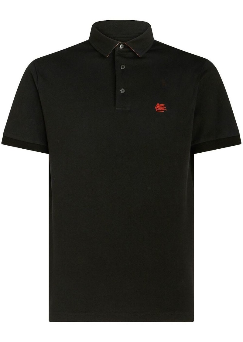 Etro logo-embroidered polo shirt