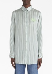 Etro logo-embroidered striped shirt