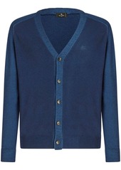 Etro logo-embroidered virgin-wool cardigan