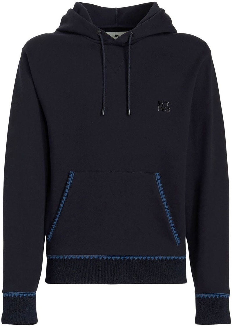 Etro logo-patch pullover hoodie