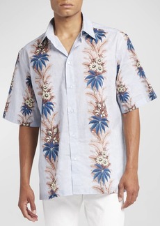 Etro Men's Floral Stripes Button-Down Shirt