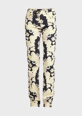 Etro Mid-Rise Tropical-Print Straight-Leg Jeans