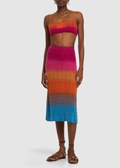 Etro Multicolor Wool Knit Midi Skirt