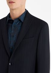 Etro notched-lapels virgin wool-blend blazer