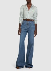 Etro Embroidered Denim Flared Jeans