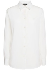 Etro Oxford Cotton Shirt W/ Logo Embroidery
