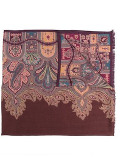 Etro paisley cashmere-silk blend scarf