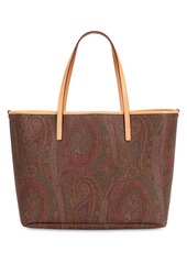 Etro Paisley Coated Cotton Tote Bag W/ Pouch