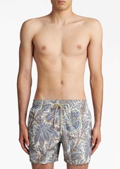 Etro paisley foliage-print swim shorts