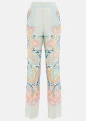 Etro Paisley high-rise silk pants