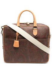 Etro paisley jacquard canvas briefcase