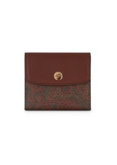 Etro paisley-jacquard leather wallet