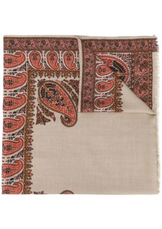 Etro paisley-pattern fringed scarf