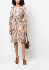 Etro paisley-print belted dress