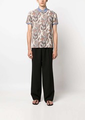 Etro paisley-print cotton polo shirt