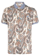 Etro paisley-print cotton polo shirt