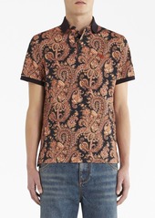 Etro paisley-print cotton polo shirt