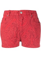 Etro paisley-print denim shorts