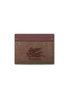 Etro paisley-print embroidered cardholder