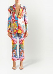 Etro paisley-print flared cropped trousers