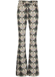 Etro paisley-print high-rise flared jeans
