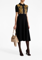 Etro paisley-print knitted polo dress