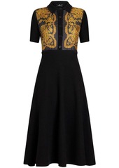 Etro paisley-print knitted polo dress