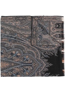 Etro paisley-print knitted scarf