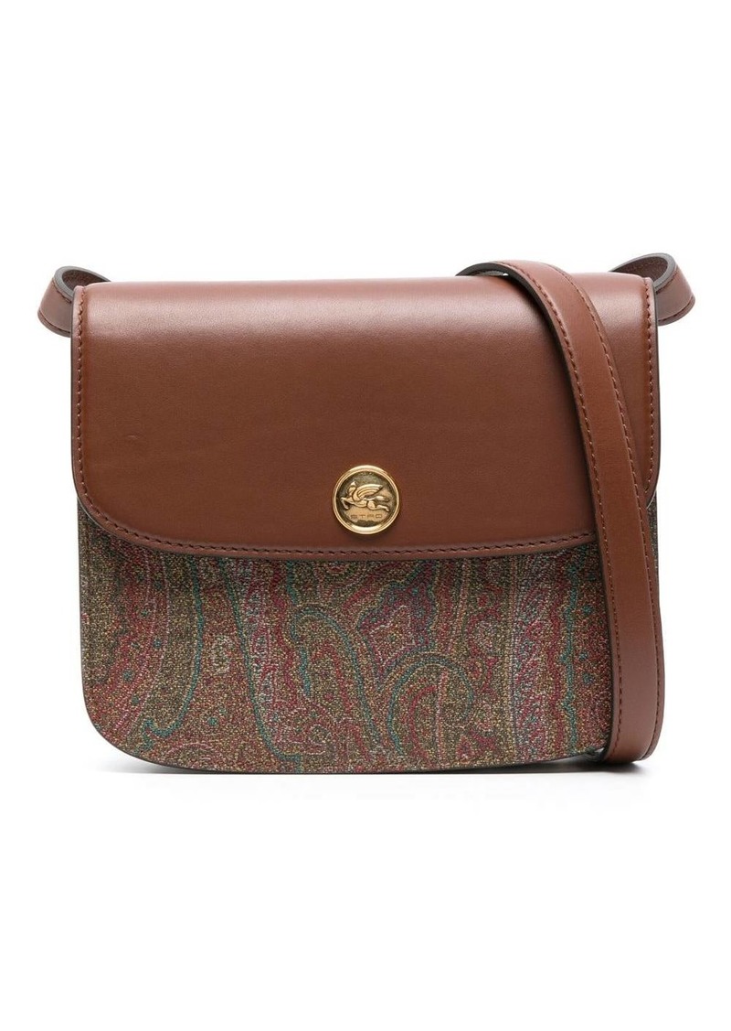 Etro paisley-print leather crossbody bag