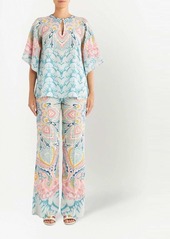 Etro paisley-print satin-finish trousers