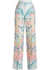 Etro paisley-print satin-finish trousers