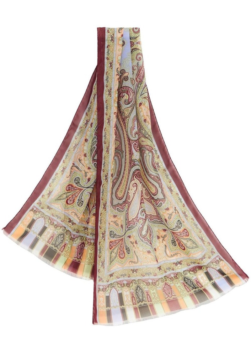 Etro paisley-print silk scarf