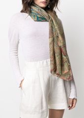 Etro paisley print silk scarf