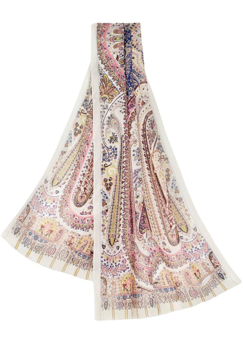 Etro paisley-print silk scarf