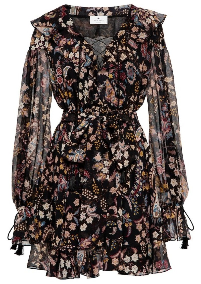 Etro Paisley silk-blend minidress