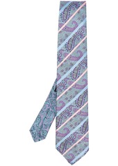 Etro paisley-stripe silk jacquard tie