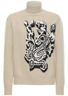 Etro Paisley Wool Knit Turtleneck Sweater