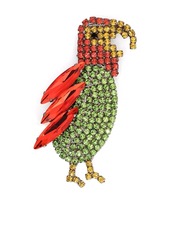 Etro parrot rhinestone-embellished brooch