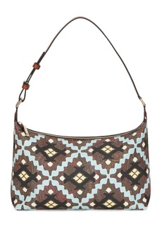 Brown Hinged-frame leather shoulder bag, Etro