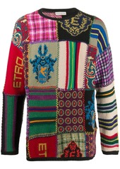 Etro patchwork mixed-pattern jumper